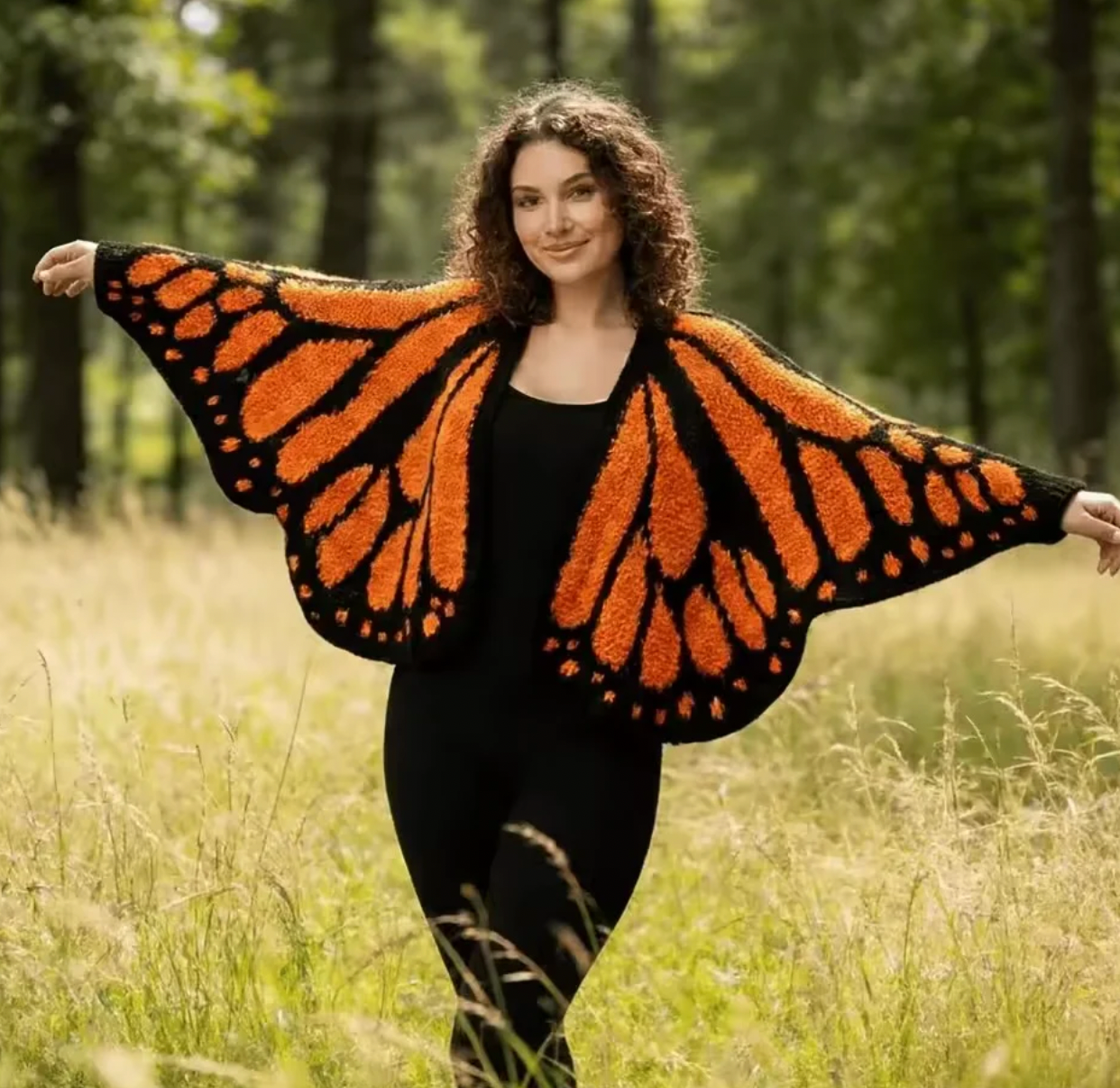 The "Unloved" Handmade Butterfly Cardigan | 100% Hand-Crocheted Monarch Wings 🦋