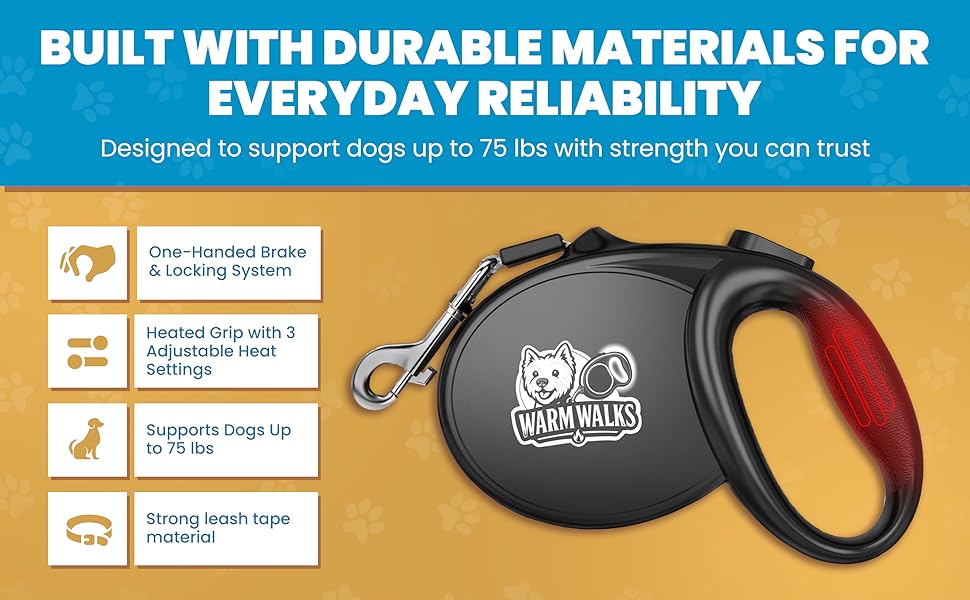 long retractable dog leash extends up to 16 feet