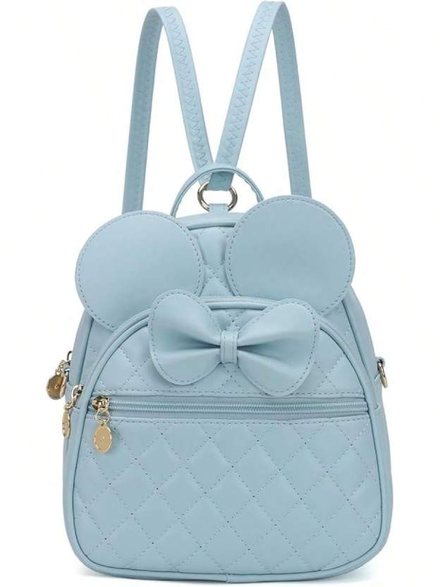 KL928 Girls Bowknot Polka Cute Backpack Small Daypacks Convertible Shoulder Bag Purse Women- SHEINEU