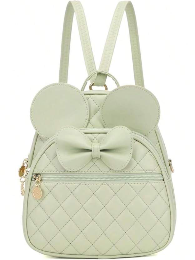 KL928 Girls Bowknot Polka Cute Backpack Small Daypacks Convertible Shoulder Bag Purse Women- SHEINEU