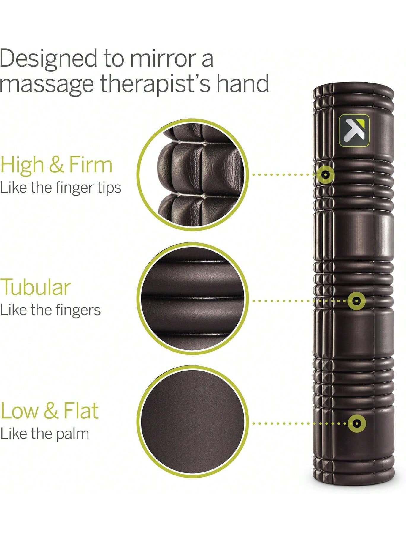 Performance Therapy Grid Patented Multi-Density Foam Massage Roller Exercise, Deep Tissue&Muscle Recovery Relieves Muscle Pain & Tightness, Improves Mobility & Circulation- SHEINEU