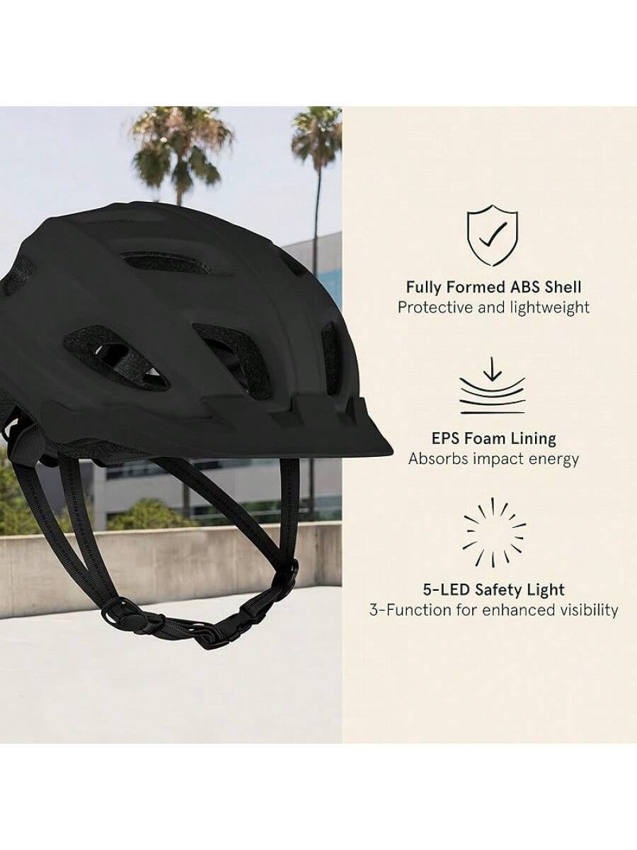 Helmet With LED Safety Light Adjustable Dial & Removable Visor- SHEINEU