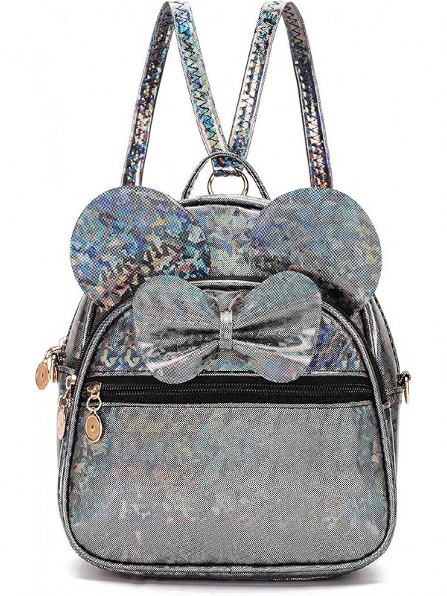 KL928 Girls Bowknot Polka Cute Backpack Small Daypacks Convertible Shoulder Bag Purse Women- SHEINEU