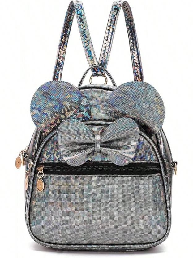 KL928 Girls Bowknot Polka Cute Backpack Small Daypacks Convertible Shoulder Bag Purse Women- SHEINEU