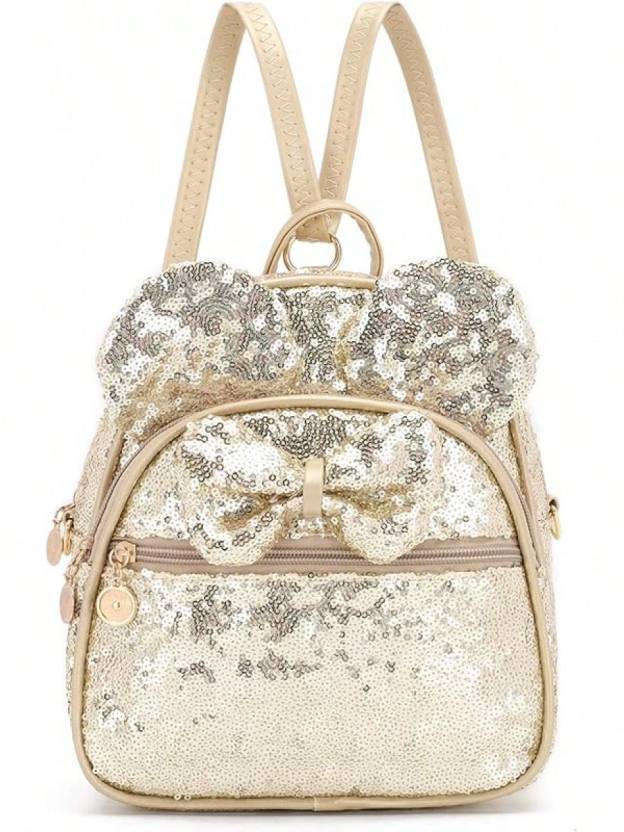 KL928 Girls Bowknot Polka Cute Backpack Small Daypacks Convertible Shoulder Bag Purse Women- SHEINEU