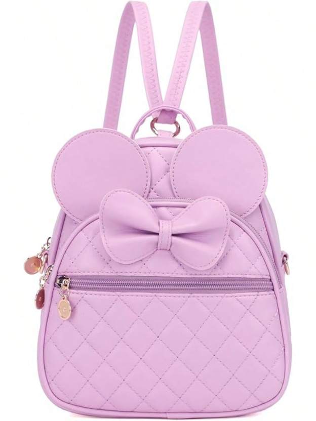 KL928 Girls Bowknot Polka Cute Backpack Small Daypacks Convertible Shoulder Bag Purse Women- SHEINEU