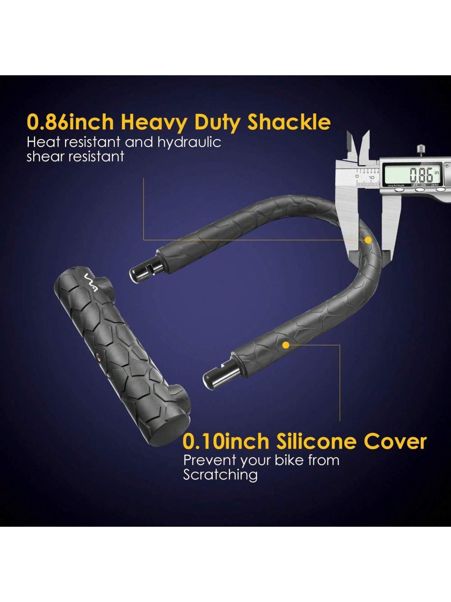 Bike U Lock,20mm Heavy Duty Combination D Lock Shackle 4ft Length Security With Sturdy Mounting Bracket And Anti Theft Secure Locks- SHEINEU