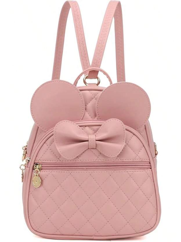 KL928 Girls Bowknot Polka Cute Backpack Small Daypacks Convertible Shoulder Bag Purse Women- SHEINEU