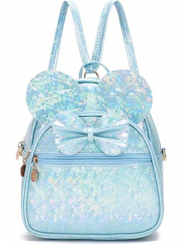 KL928 Girls Bowknot Polka Cute Backpack Small Daypacks Convertible Shoulder Bag Purse Women- SHEINEU