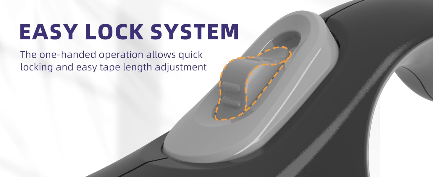 Emperor Pets | 26ft Heavy Duty Retractable Dog Leash - For Pets Up to 110lbs - Classic Series -Grey