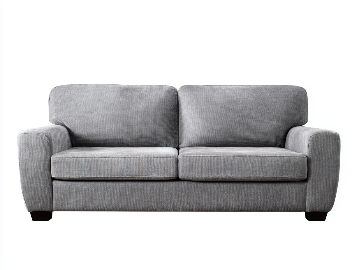 Canapé 2 places tissu 180x90x85 cm - gris - design moderne sobre-Sereneure