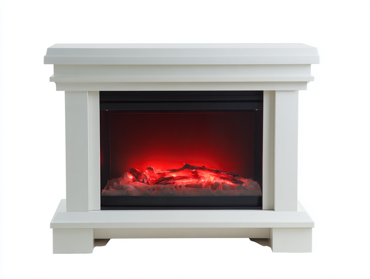 Cheminée électrique 120x30x95 cm - blanc - chauffage décoratif avec effet flamme LED-Sereneure