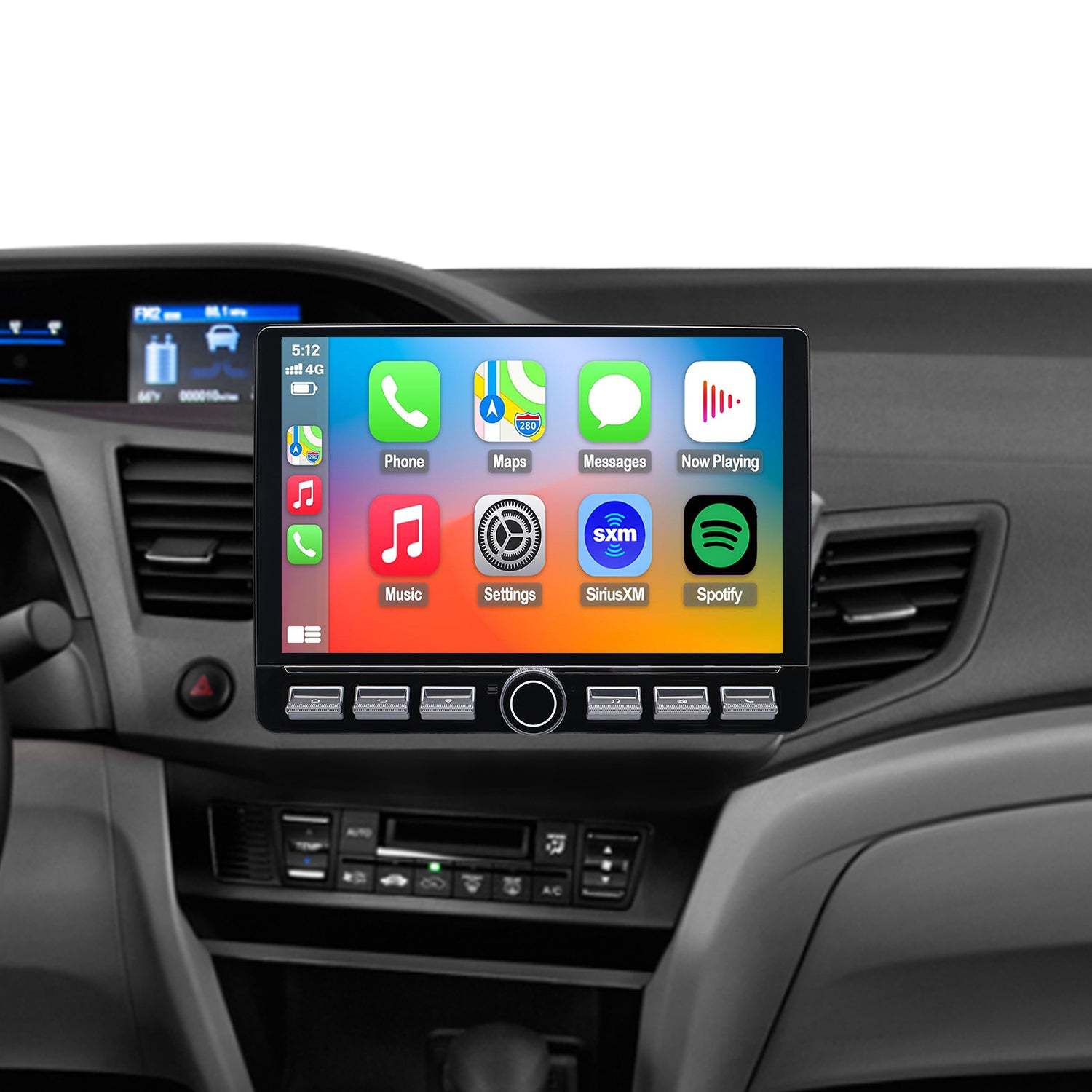 For Honda Civic 2012 Radio upgrade,10.2-inch QLED 8-Core CPU,touch screen Stereo,Wireless CarPlay & Android Auto,keep OEM Controls