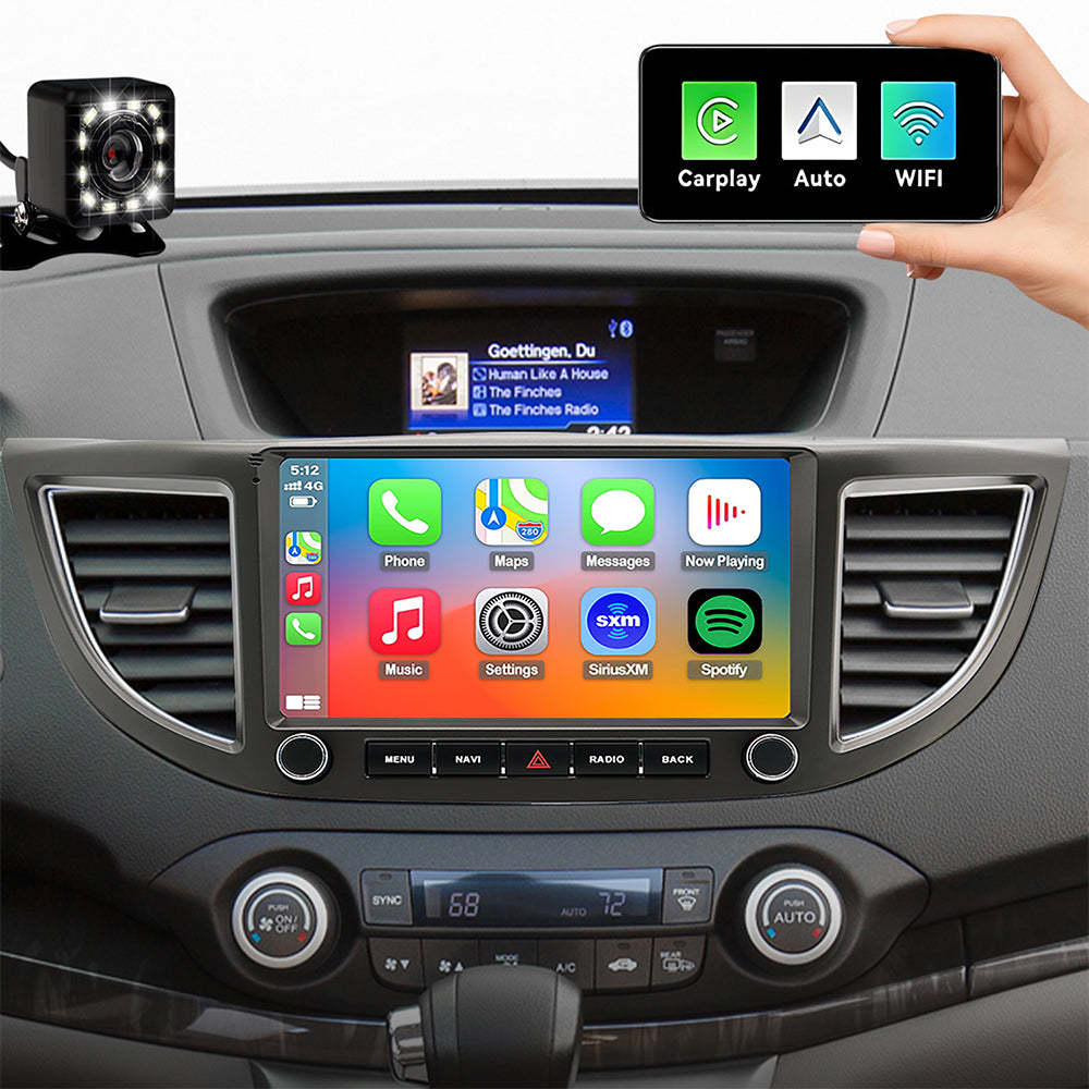 For Honda CRV 2012-2016 Radio upgrade,9-inch QLED 8-Core CPU,touch screen Stereo,Wireless CarPlay & Android Auto,keep OEM Controls