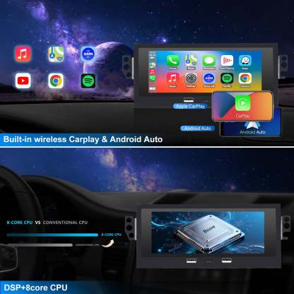 For Isuzu Hombre 1998-2000 Radio upgrade,6.86-inch QLED 8-Core CPU, touch screen Stereo,Wireless CarPlay & Android Auto,keep OEM Controls