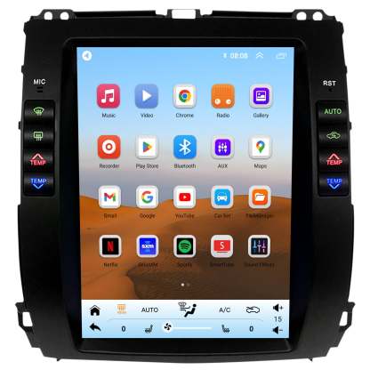 For Lexus GX470 2002-2009 Radio upgrade, 12.1-inch QLED 8-Core CPU,touch screen Stereo,Wireless CarPlay & Android Auto,Free camera
