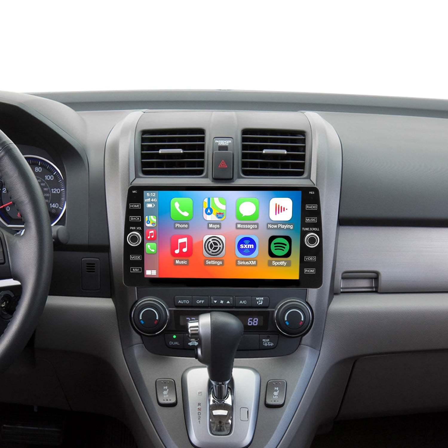 For Honda CRV 2007-2011 Radio upgrade,10.2-inch QLED 8-Core CPU,touch screen Stereo,Wireless CarPlay & Android Auto,keep OEM Controls