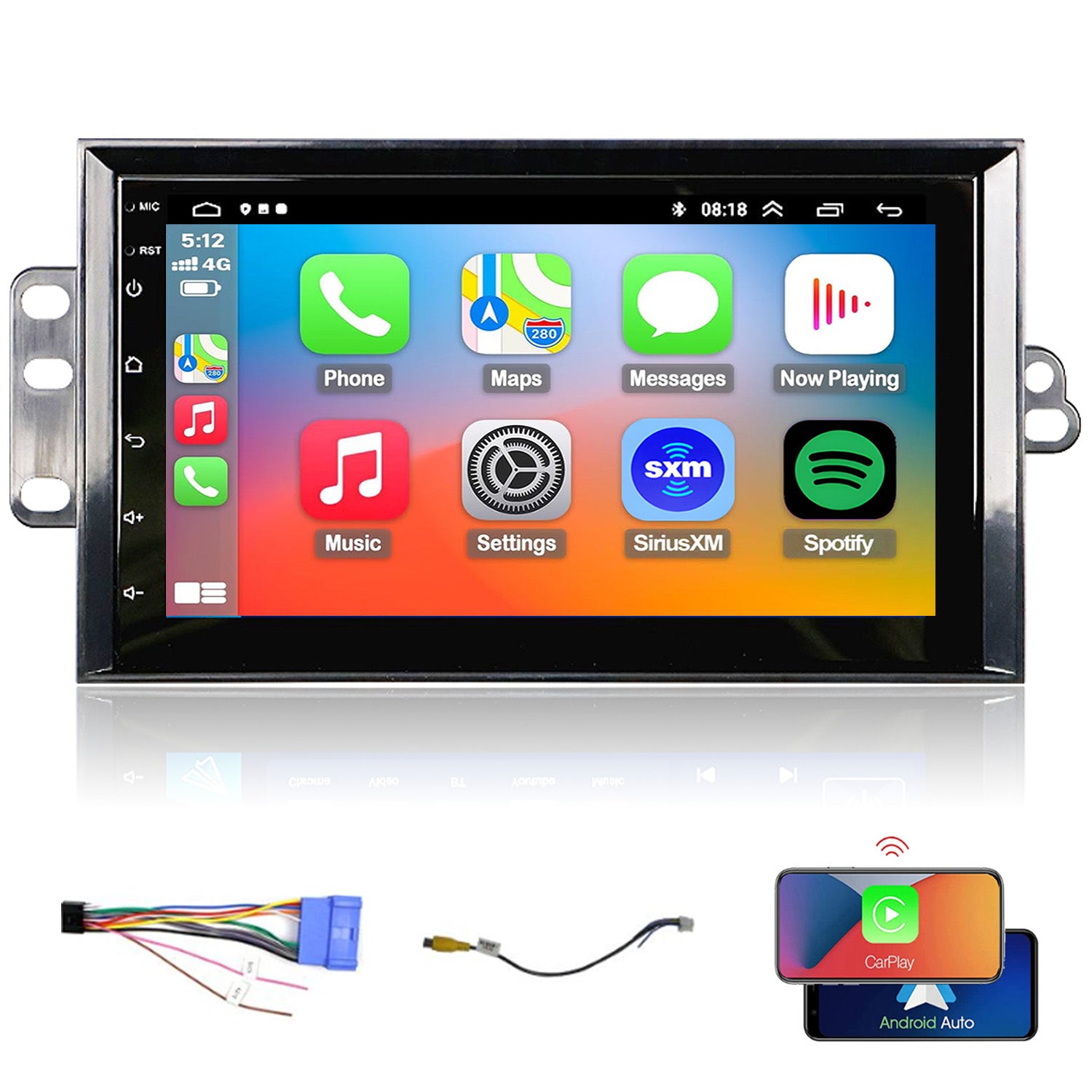 For Buick Riviera 1995-1999 Radio upgrade,7-inch QLED 8-Core CPU,touch screen Stereo,Wireless CarPlay & Android Auto,keep OEM Controls