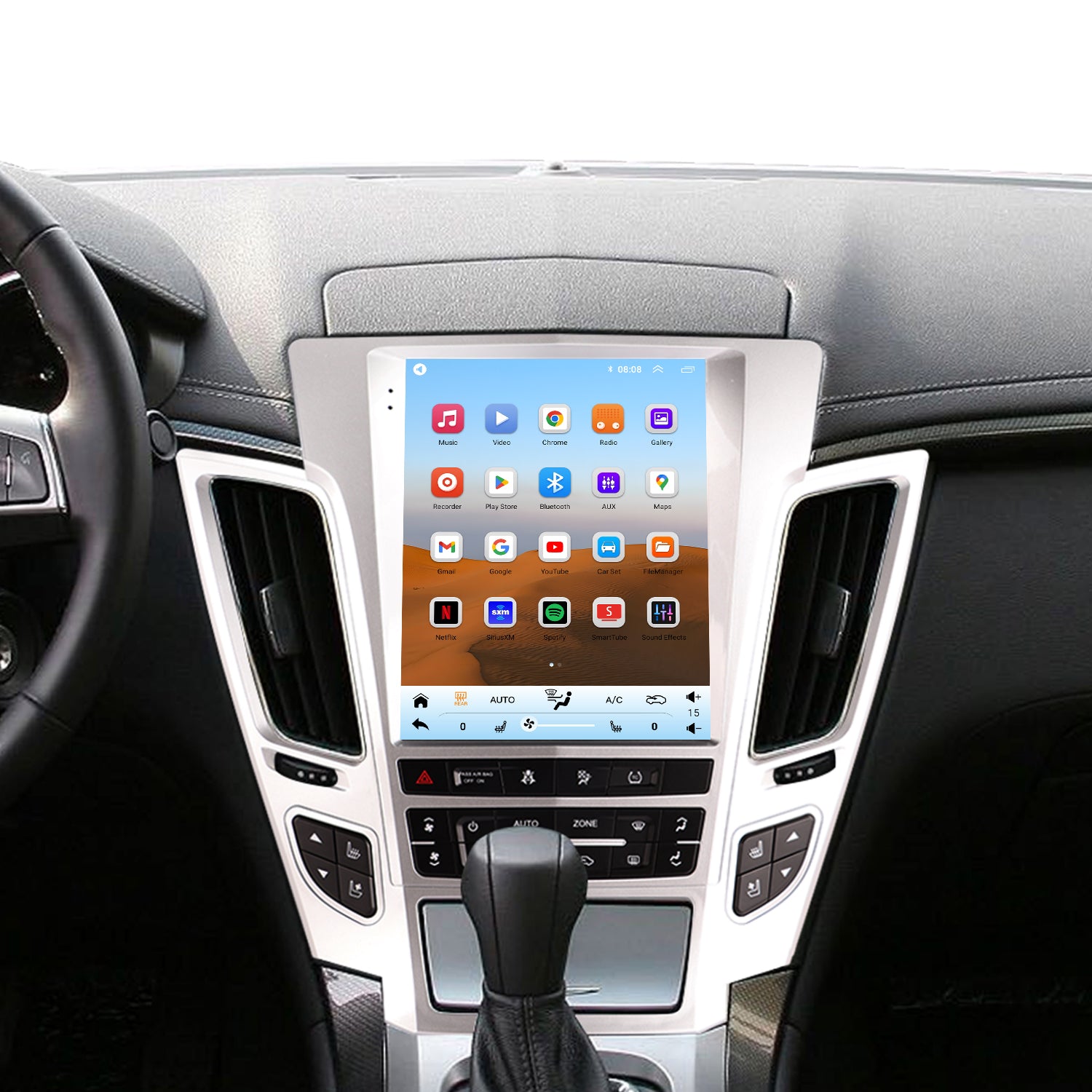 For Cadillac CTS 2008-2014 Radio upgrade,9.7-inch QLED 8-Core CPU,touch screen Stereo,Wireless CarPlay & Android Auto,keep OEM Controls