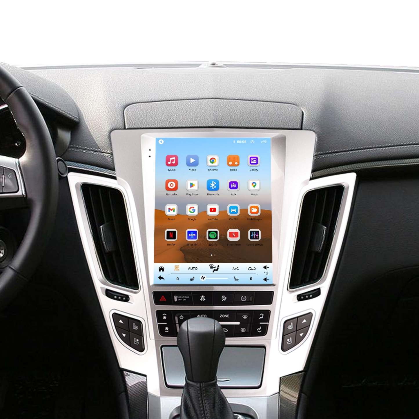 For Cadillac CTS 2008-2014 Radio upgrade,9.7-inch QLED 8-Core CPU,touch screen Stereo,Wireless CarPlay & Android Auto,keep OEM Controls