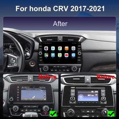 For Honda CRV 2017-2021 Radio upgrade,10.2-inch QLED 8-Core CPU,touch screen Stereo,Wireless CarPlay & Android Auto,keep OEM Controls