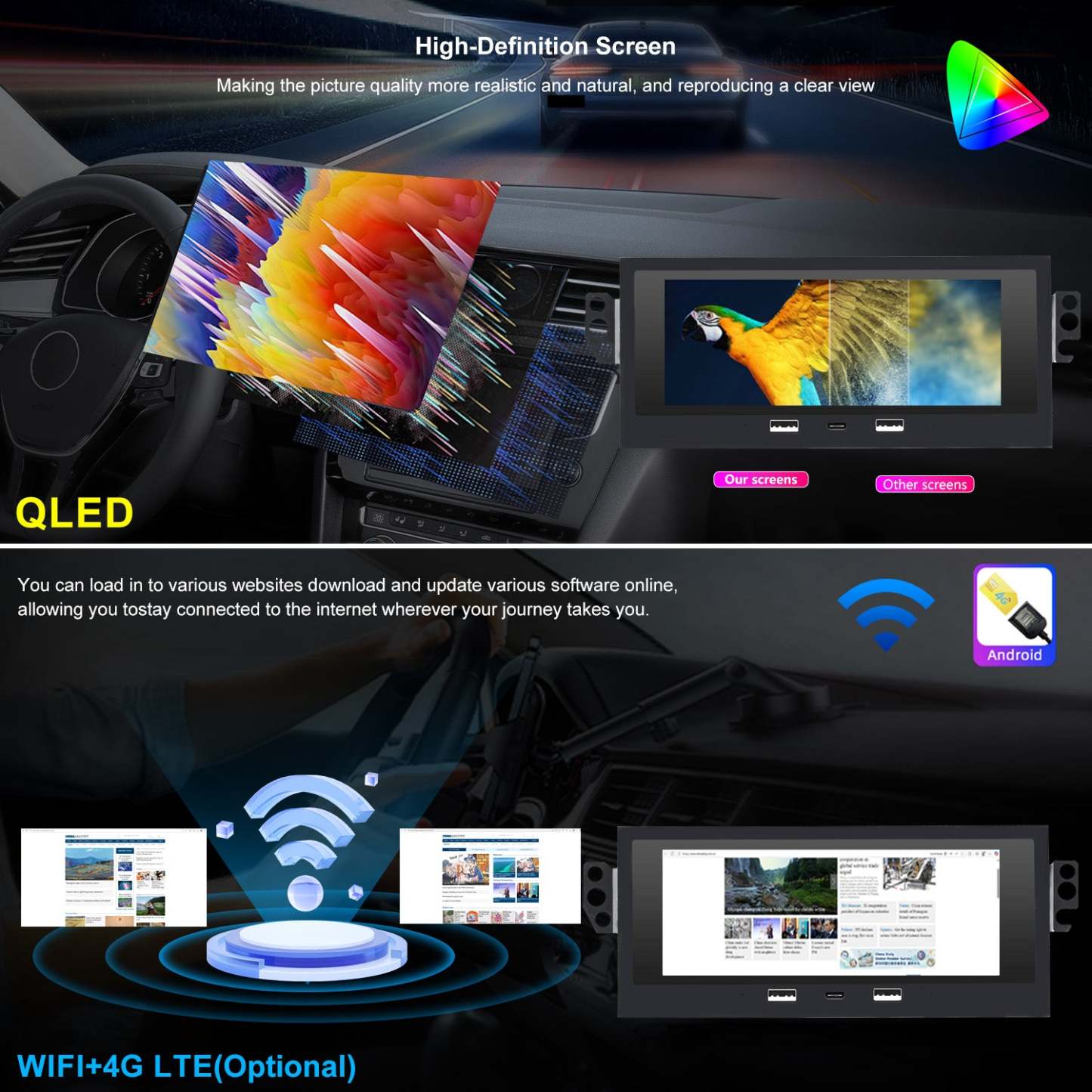 For Isuzu Hombre 1998-2000 Radio upgrade,6.86-inch QLED 8-Core CPU, touch screen Stereo,Wireless CarPlay & Android Auto,keep OEM Controls