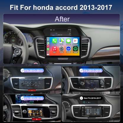 For Honda Accord 2013-2017 Radio upgrade,10.1-inch QLED  8-Core CPU,touch screen Stereo,Wireless CarPlay & Android Auto,keep OEM Controls