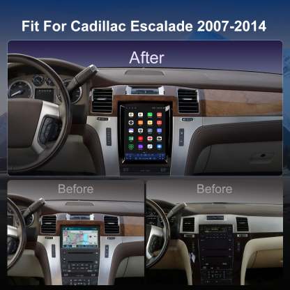 For Cadillac Escalade 2007-2014 Radio upgrade,9.7-inch QLED 8-Core CPU,touch screen Stereo,Wireless CarPlay & Android Auto,keep OEM Controls