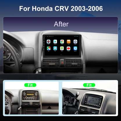 For Honda CRV 2003-2006 Radio upgrade,10.1-inch QLED 8-Core CPU,touch screen Stereo,Wireless CarPlay & Android Auto,keep OEM Controls
