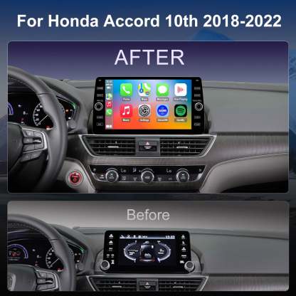 For Honda Accord 10th Gen 2018-2022 Radio upgrade,10.2-inch QLED  8-Core CPU,touch screen Stereo,Wireless CarPlay & Android Auto,keep OEM Controls