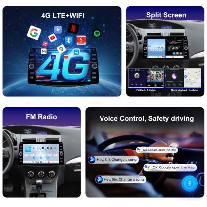 For Mazda 3 2010-2013 Radio upgrade,10.2-inch QLED 8-Core CPU,touch screen Stereo,Wireless CarPlay & Android Auto,keep OEM Controls