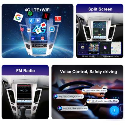 For Cadillac CTS 2008-2014 Radio upgrade,9.7-inch QLED 8-Core CPU,touch screen Stereo,Wireless CarPlay & Android Auto,keep OEM Controls