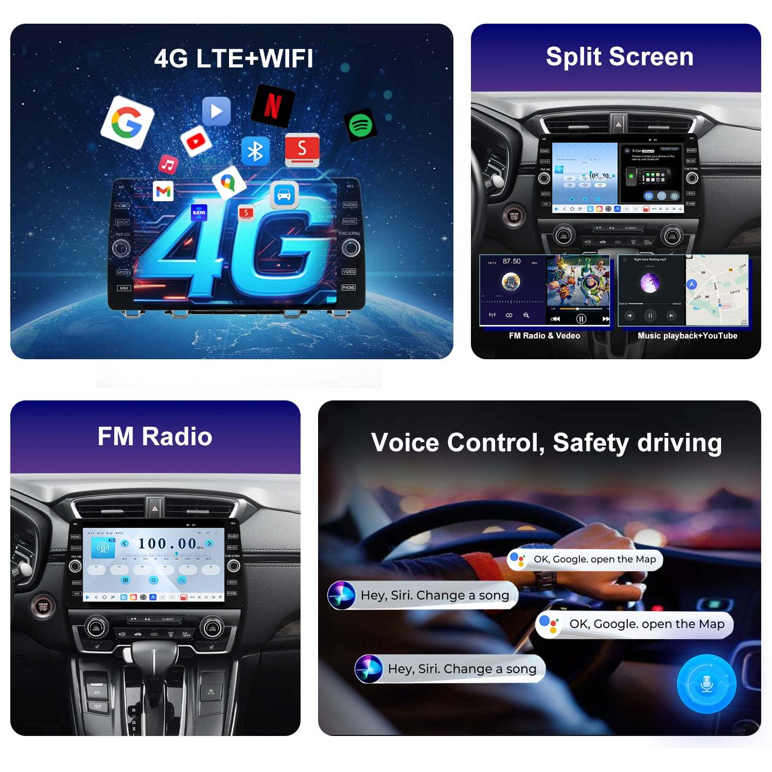 For Honda CRV 2017-2021 Radio upgrade,10.2-inch QLED 8-Core CPU,touch screen Stereo,Wireless CarPlay & Android Auto,keep OEM Controls