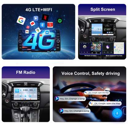 For Honda CRV 2017-2021 Radio upgrade,10.2-inch QLED 8-Core CPU,touch screen Stereo,Wireless CarPlay & Android Auto,keep OEM Controls