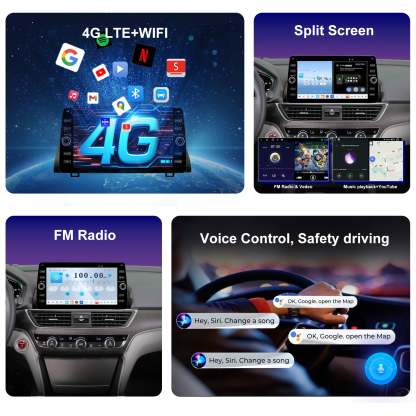 For Honda Accord 10th Gen 2018-2022 Radio upgrade,10.2-inch QLED  8-Core CPU,touch screen Stereo,Wireless CarPlay & Android Auto,keep OEM Controls