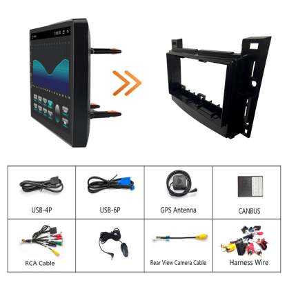 For Buick Lucerne 2006-2011 Radio upgrade,10.1-inch QLED 8-Core CPU,touch screen Stereo,Wireless CarPlay & Android Auto,keep OEM Controls