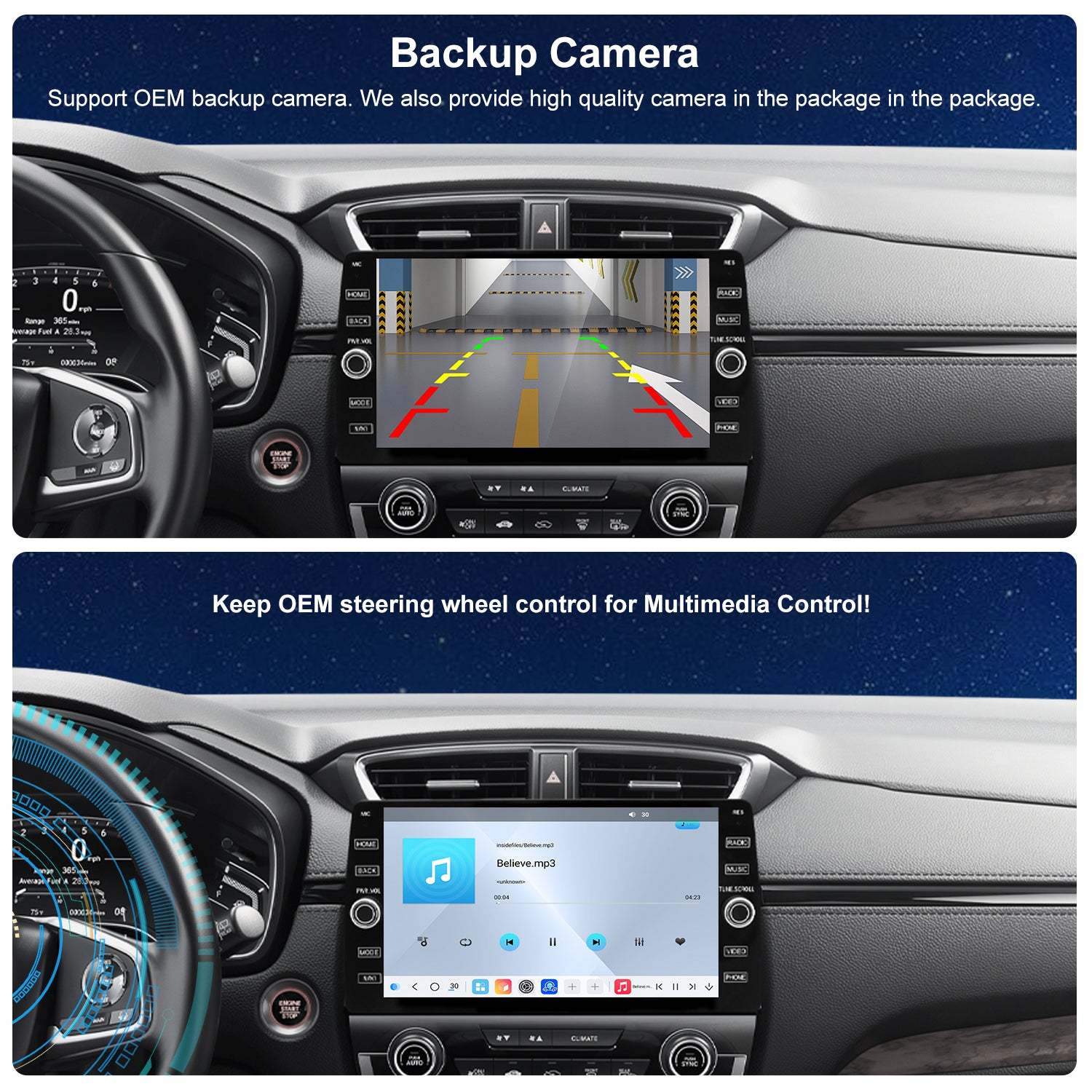 For Honda CRV 2017-2021 Radio upgrade,10.2-inch QLED 8-Core CPU,touch screen Stereo,Wireless CarPlay & Android Auto,keep OEM Controls