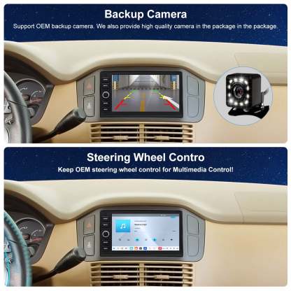 For Honda Pilot 2003-2008 Radio upgrade,7-inch QLED 8-Core CPU,touch screen Stereo,Wireless CarPlay & Android Auto,keep OEM Controls