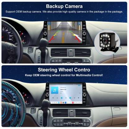 For Honda Odyssey 2004-2010 Radio upgrade,10.2-inch QLED 8-Core CPU,touch screen Stereo,Wireless CarPlay & Android Auto,keep OEM Controls