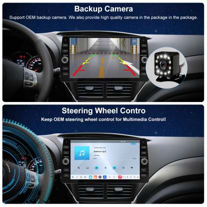 For Subaru WRX 2008-2012 Radio upgrade,10.2-inch QLED  8-Core CPU,touch screen Stereo,Wireless CarPlay & Android Auto,keep OEM Controls