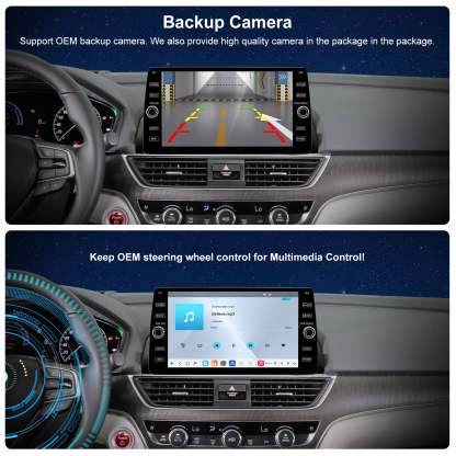 For Honda Accord 10th Gen 2018-2022 Radio upgrade,10.2-inch QLED  8-Core CPU,touch screen Stereo,Wireless CarPlay & Android Auto,keep OEM Controls