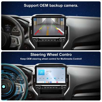For Subaru Forester 2019-2024 Radio upgrade,10.2-inch QLED  8-Core CPU,touch screen Stereo,Wireless CarPlay & Android Auto,keep OEM Controls