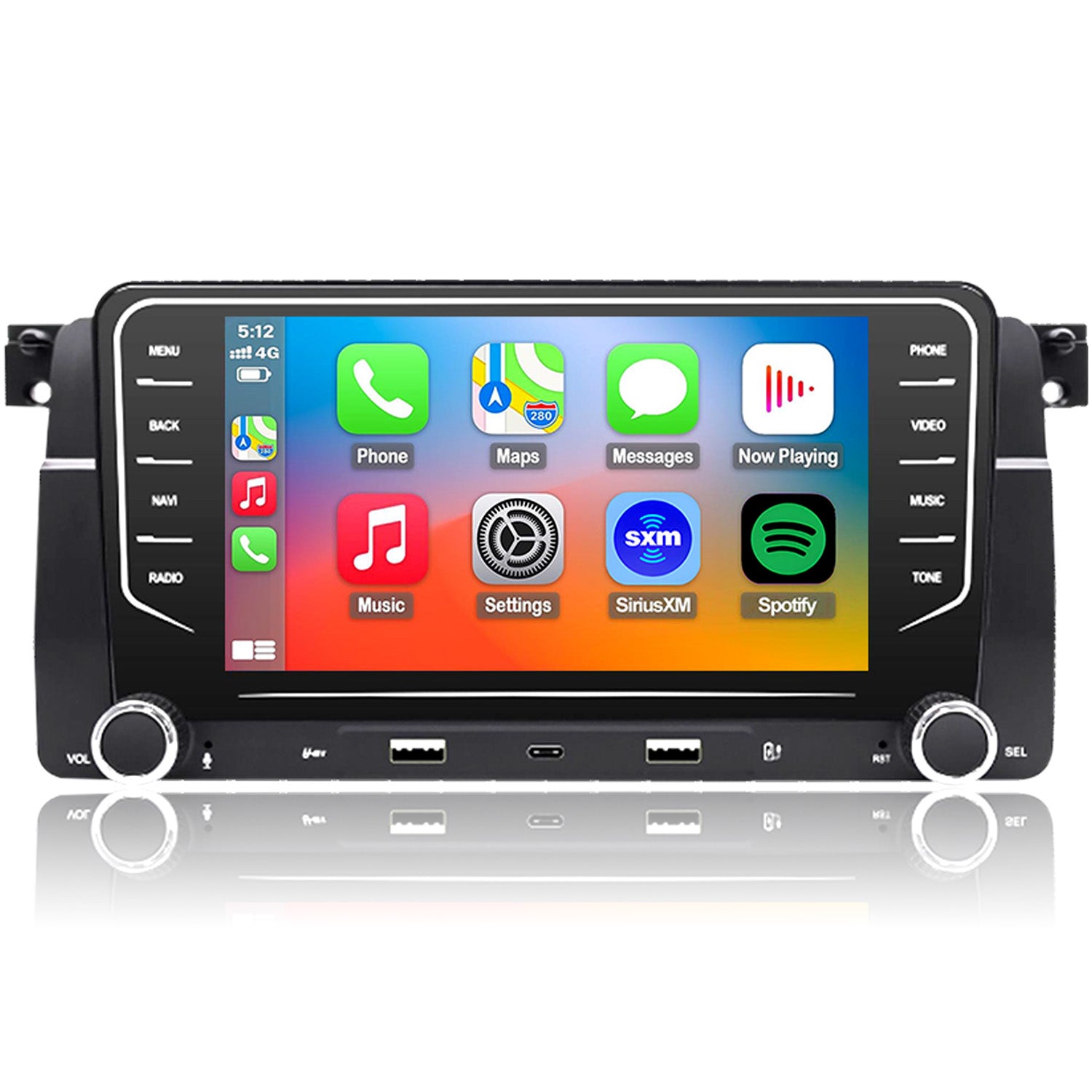 For BMW 323Ci 328Ci 2000 Radio upgrade,7-inch QLED  8-Core CPU,touch screen Stereo,Wireless CarPlay & Android Auto,keep OEM Controls