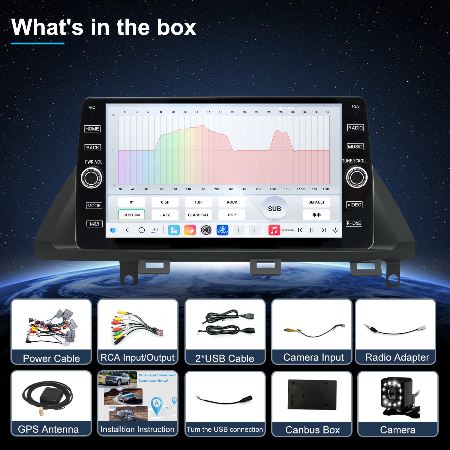 For Honda Odyssey 2004-2010 Radio upgrade,10.2-inch QLED 8-Core CPU,touch screen Stereo,Wireless CarPlay & Android Auto,keep OEM Controls