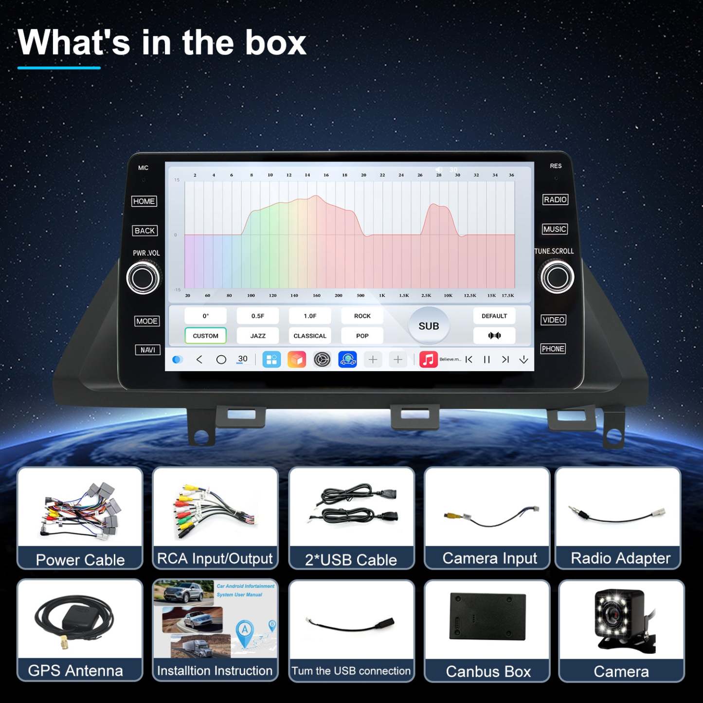 For Honda Odyssey 2004-2010 Radio upgrade,10.2-inch QLED 8-Core CPU,touch screen Stereo,Wireless CarPlay & Android Auto,keep OEM Controls