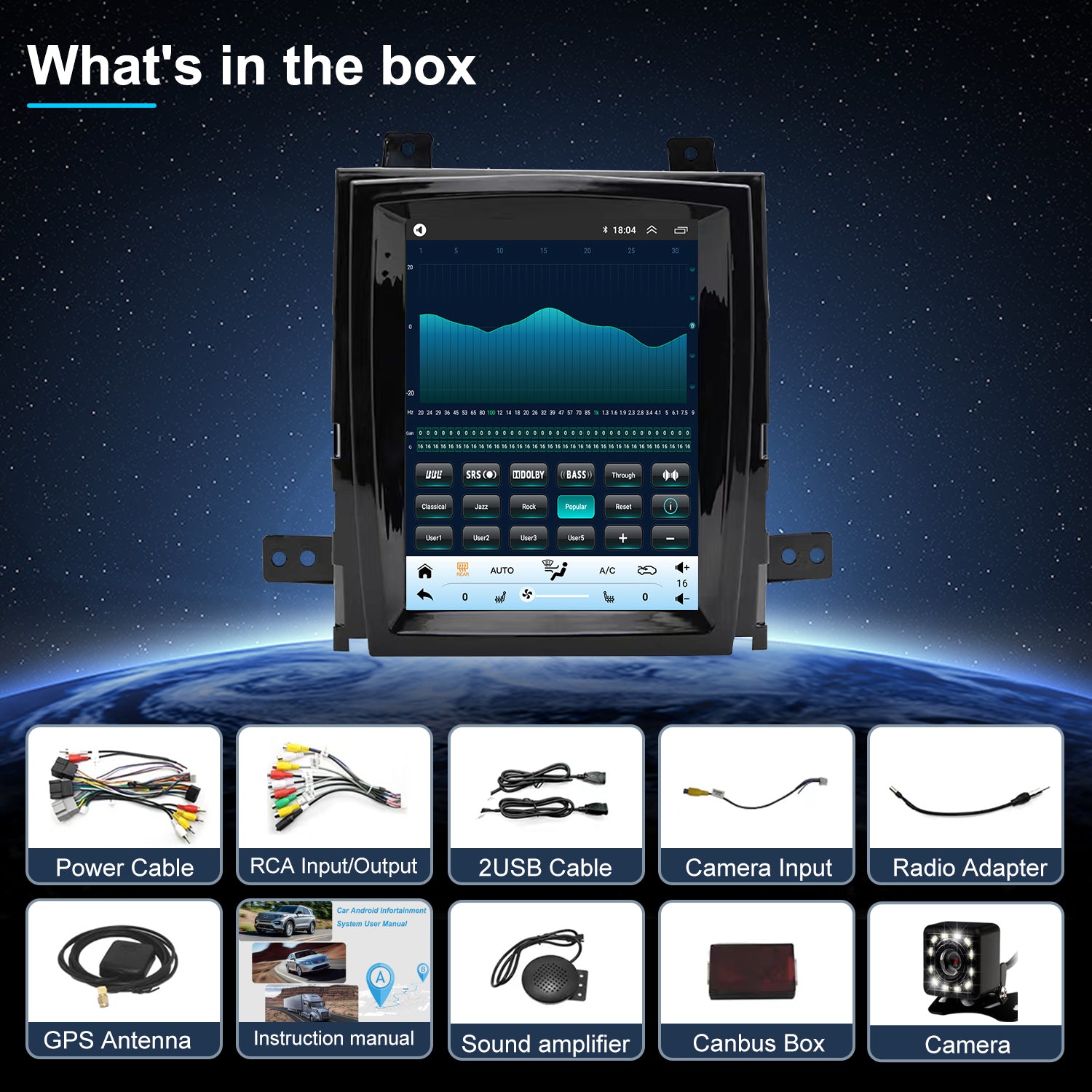 For Cadillac Escalade 2007-2014 Radio upgrade,9.7-inch QLED 8-Core CPU,touch screen Stereo,Wireless CarPlay & Android Auto,keep OEM Controls