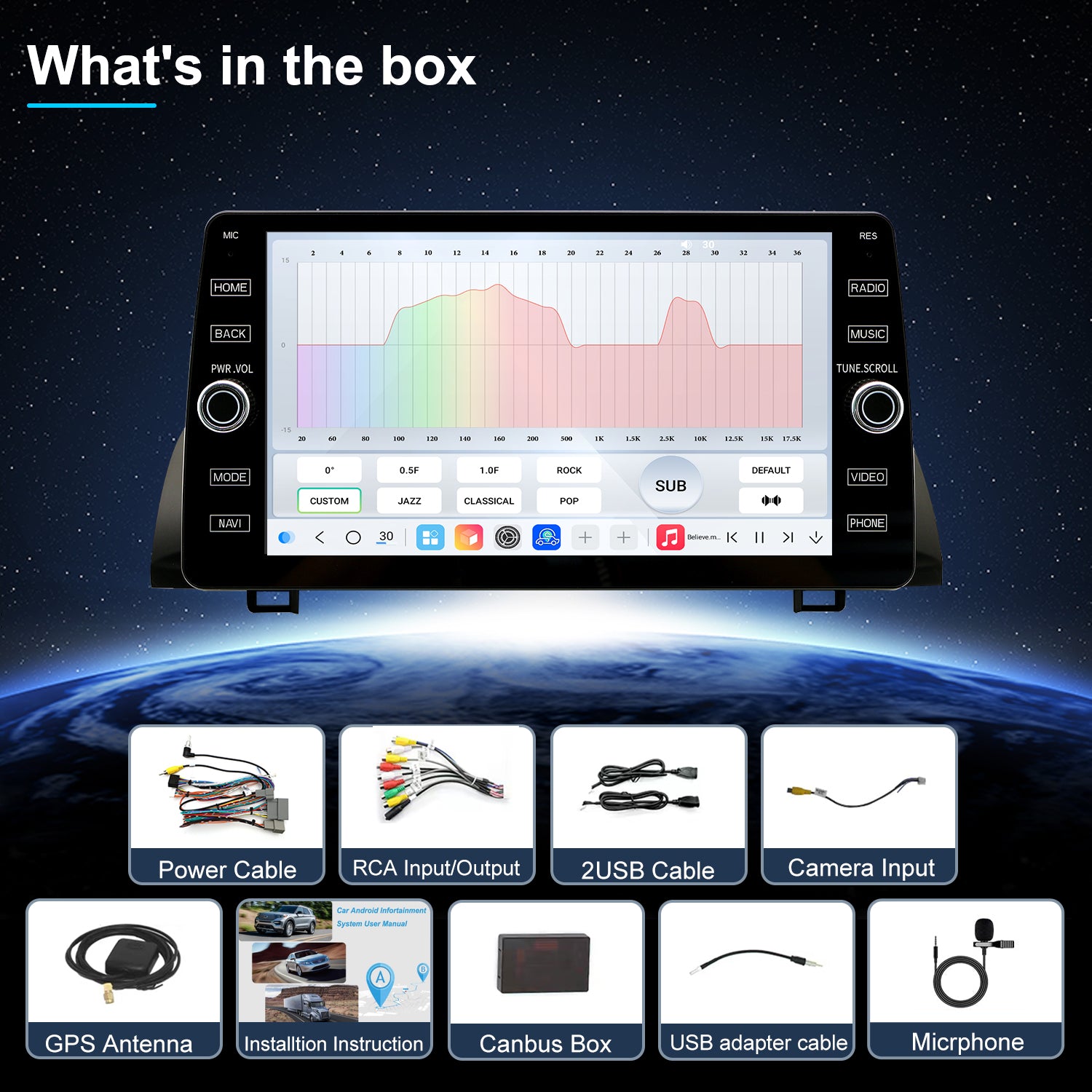 For Honda Accord 10th Gen 2018-2022 Radio upgrade,10.2-inch QLED  8-Core CPU,touch screen Stereo,Wireless CarPlay & Android Auto,keep OEM Controls