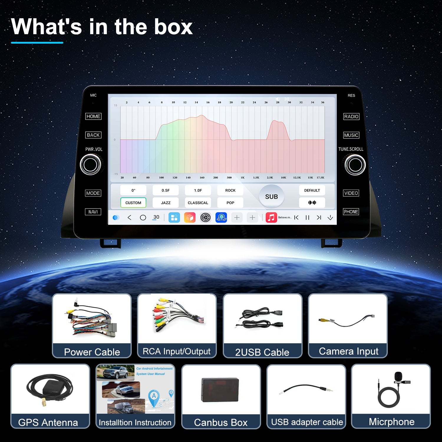 For Honda Accord 10th Gen 2018-2022 Radio upgrade,10.2-inch QLED  8-Core CPU,touch screen Stereo,Wireless CarPlay & Android Auto,keep OEM Controls