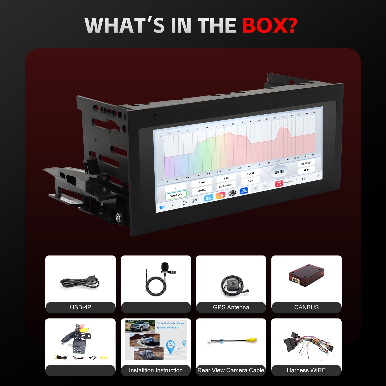 For Cadillac Escalade EXT 2002 Radio upgrade,6.8-inch QLED 8-Core CPU,touch screen Stereo,Wireless CarPlay & Android Auto,keep OEM Controls