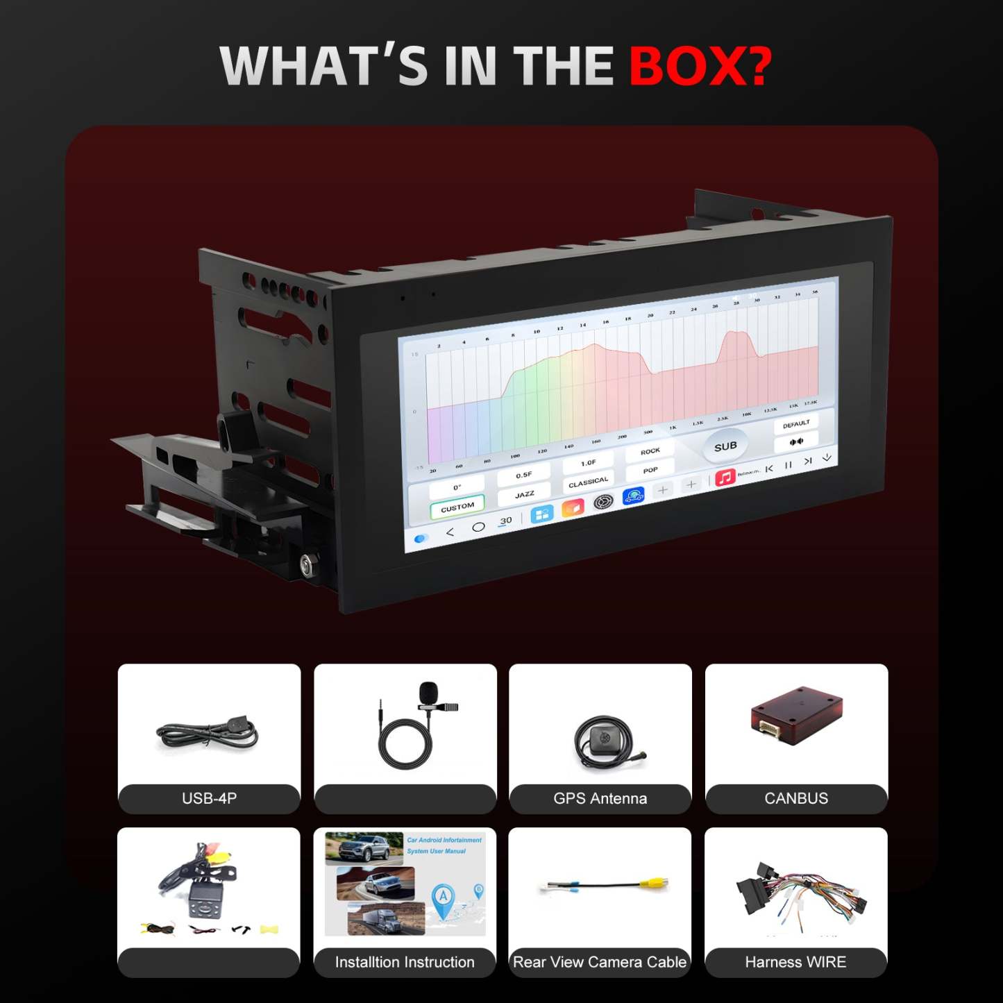 For Cadillac Escalade EXT 2002 Radio upgrade,6.8-inch QLED 8-Core CPU,touch screen Stereo,Wireless CarPlay & Android Auto,keep OEM Controls